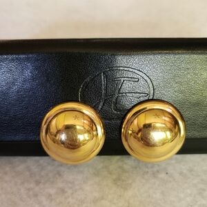 Vintage 1980s Gold Tone Earrings by Monet